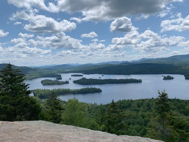 Blue Mountain Lake from the top of Castle Rock